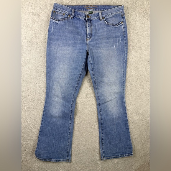 Lauren Ralph Lauren boot cut jeans size 14 medium wash preowned - Picture 1 of 10